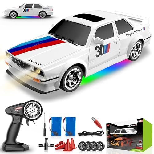 Remote Control Cars 1:16 Scale RC Drift Car 2.4Ghz 30KM/H High Speed 4WD RTR Racing Car with Drift Tires LED Lights 2PCS Rechargeable Batteries RC Sport Cars Toys for Adults Boys Girls Kids Gift - Image 1