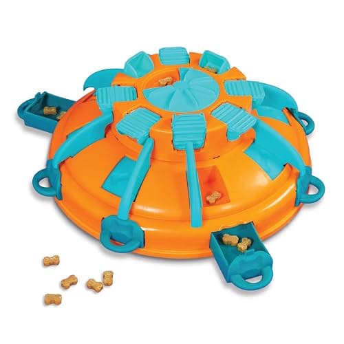 Outward Hound by Nina Ottosson Tower of Treats Level 4 Expert Dog Treat Puzzle for Enrichment, Orange - Image 1