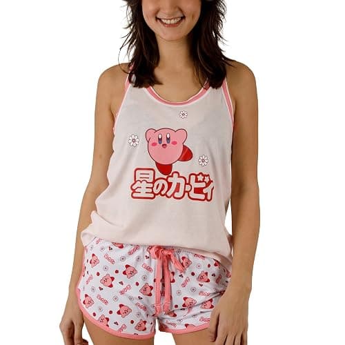 Bioworld Kirby Floral Tank Top & Shorts Sleep Set - Image 1