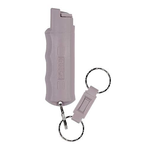 SABRE Pepper Spray, Quick Release Keychain for Easy Carry and Fast Access, Finger Grip for More Accurate and Faster Aim, Maximum Police Strength OC Spray, 0.54 fl oz, Secure and Easy to Use Safety - Image 1