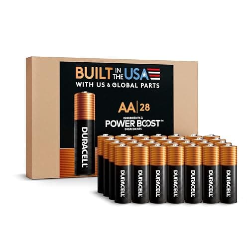 Duracell Coppertop AA Alkaline Batteries with POWER BOOST Ingredients, 28 Count (Pack of 1), Long-Lasting Alkaline, Re-closable for Quick Access and Organized Storage - Image 1