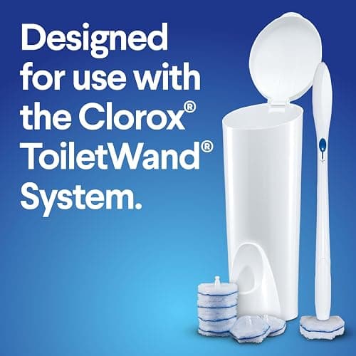 Clorox ToiletWand Disposable Toilet Cleaner Refills, 30 Count, Kills 99.9% of Germs and Viruses, Touch-Free Toilet Cleaning, Original Scent - Image 1