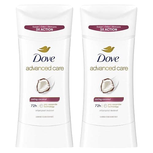 Dove Advanced Care Antiperspirant Caring Coconut, 2 Count Deodorant Stick for Women, for 48 Hour Protection And Soft And Comfortable Underarms, 2.6 oz - Image 1