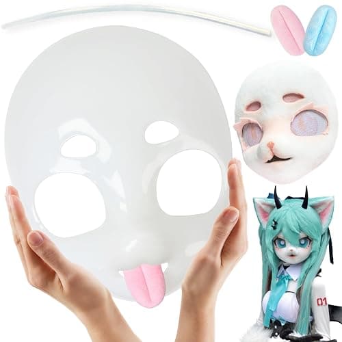Liokoon Fursuit Head Base, Furry Mask Accessories Cosplay for Anime Cosplay | 4Pcs| 3D Printed| Large Mask| Fursuit Accessories| Furry Therian Gear Stuff - Image 1