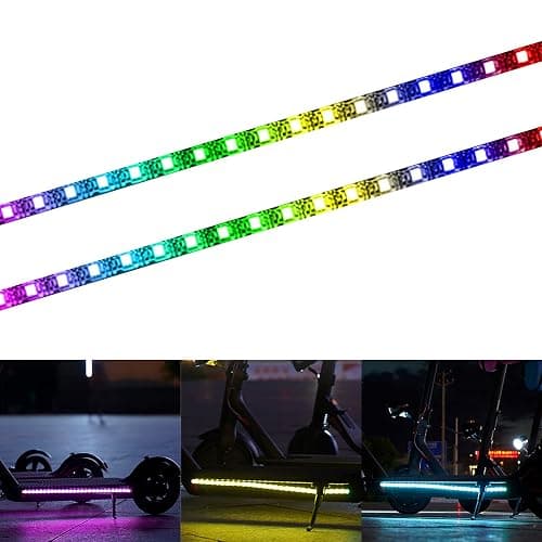 YHGSEE Electric Scooter LED Strip Light, Night Cycling Colorful Lamp Waterproof Safety Skateboard Accessories for Xiaomi M365/pro, for Outdoor Ninebot/Mercane Wide Wheel 50cm - Image 1