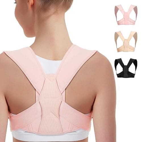 Vicorrect Posture Corrector for Women and Men, Adjustable Upper Back Brace for Clavicle Support and Providing Pain Relief from Neck, Shoulder, and Upper Back (S/M) - Image 1