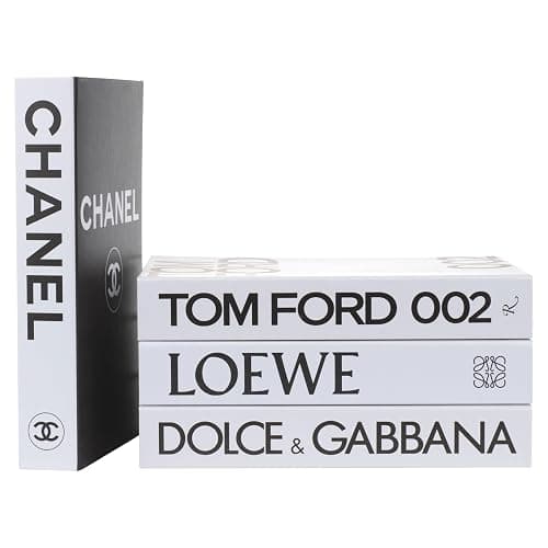 PROBENEX Decorative Books_White – Fake Books for Home & Room Decor, Aesthetic Shelf & Designer Set - White_large - Image 1