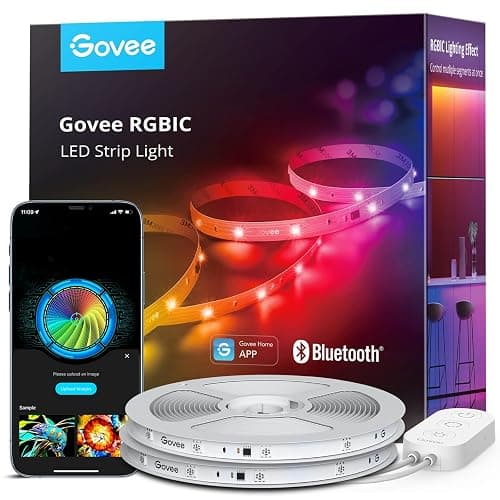 Govee RGBIC LED Strip Lights, 65.6ft Smart LED Lights for Bedroom, Bluetooth LED Strip Lights APP Control, DIY Multiple Colors on One Line, Color Changing LED Lights for Home Decor, 2 Rolls of 32.8ft - Image 1