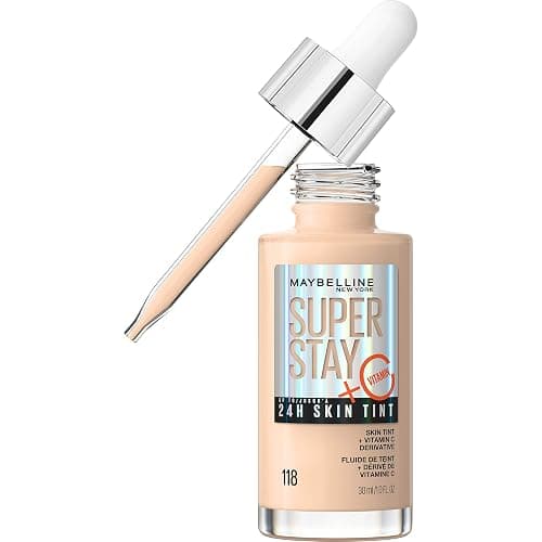 Maybelline Super Stay Up to 24HR Skin Tint, Radiant Light-to-Medium Coverage Foundation, Makeup Infused With Vitamin C, 118, 1 Count - Image 1