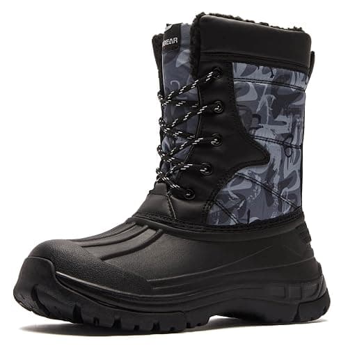 BODATU Boys' Waterproof Winter Snow Boots with Insulation for Cold Weather - Image 1