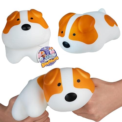 ORB Easy Sqweezy Snugglies Jumbo Squishy Dog - Stretch, Squeeze, Snuggle This Big, Fun, Slow Rising and Extra Soft Toy Pet Dog for Stress Relief - Stretchy and Squishy Fidget Toy for Kids and Adults - Image 1