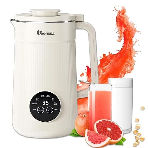 8-IN-1 IAGREEA Nut Milk Maker Machine, 35 oz Soy Milk Maker, Oat, Soy, Plant Based and Dairy Free Beverages, 2H Keep Warm Countertop Blender, 10 Blades, 12H Delay Start, BPA-Free, Self-Cleaning - Image 1