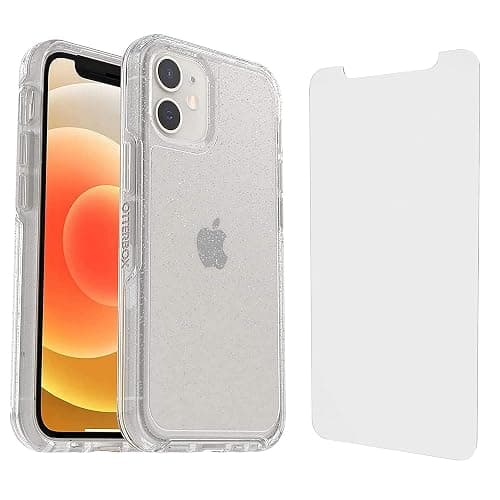 OtterBox Symmetry Clear Series Case for iPhone 12 Mini with Screen Protector - Non-Retail Packaging - Stardust (Silver Flake/Clear) - Image 1