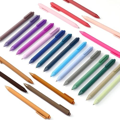 Dinifee 100 Pcs Ballpoint Pens Bulk Retractable Writing 1. 0 mm Black Ink Cute Pens Smooth Writing Color Fancy Gift for Teacher Student Employee Office School Home Baby Shower Supplies (Morandi) - Image 1