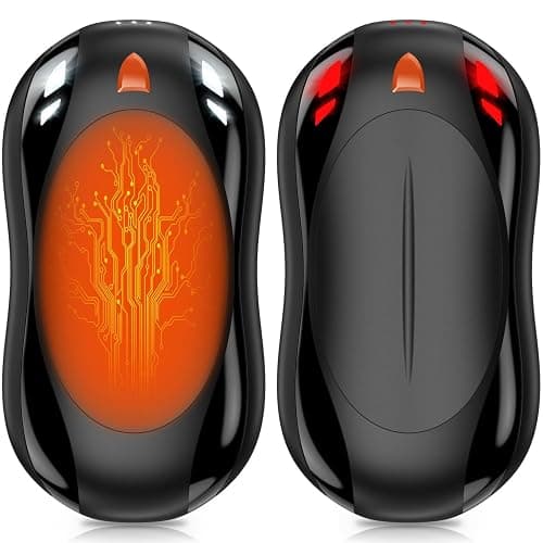 Cbroer 2 Pack Hand Warmers Rechargeable, 6000mAh AI Smart Chips Hand Warmers, Long Lasting Portable Heater for Christmas Xmas, Golf, Hunting Gear, Camping Accessories - Image 1