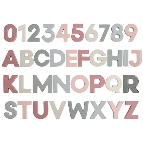 mushie Foam Letters & Numbers Bath Play Set (Original) | 26 Pieces for Ages 3 Years+ | Floating Foam for Kids and Toddlers - Image 1