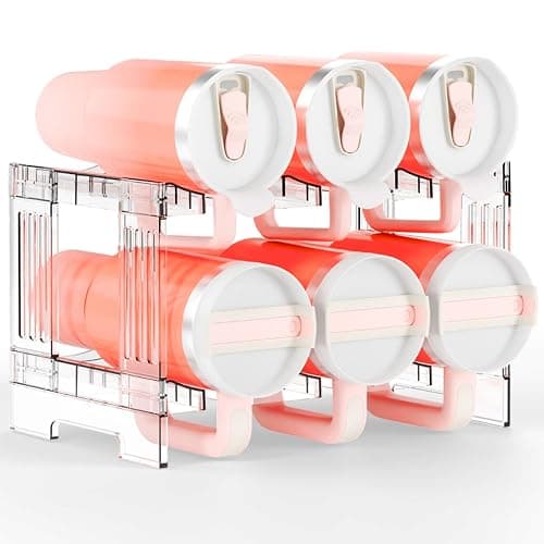 Yieach Large Stanley Cup Holder With Handle Groove,Stackable Tumbler and Water Bottle Organizer for Kitchen Cabinets,2 Tier Waterbottle and Cup Storage Organizer for 40 OZ Yeti,Owala,Yeti Storage - Image 1