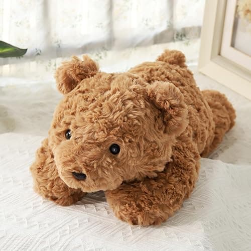 IFX24 10Lbs Weighted Bear Stuffed Animal, 27.5" Sturdy Soft Brown Teddy Bear Plush Toy for Adults, Huggable Companion for Cuddling - Image 1