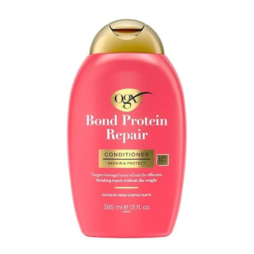 OGX Repair & Protect Bond Protein Repair Conditioner, Lightweight Conditioner Targets Damaged Areas of Hair, Formulated without Parabens, Sulfate-Free Surfactants, 13 fl. oz - Image 1