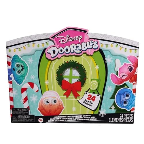 Disney Doorables Christmas Advent Calendar, 24 Pieces, Holiday Countdown Calendar with Surprise Toys, Ages 5+ - Image 1
