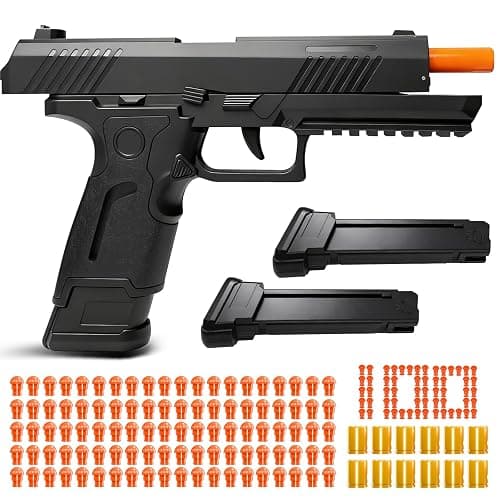 Automatic Shell Ejecting Toy Gun, Soft Bullet Toy Pistol, Educational Toy Model, Gifts for Kids, Boys and Girls (Black) - Image 1