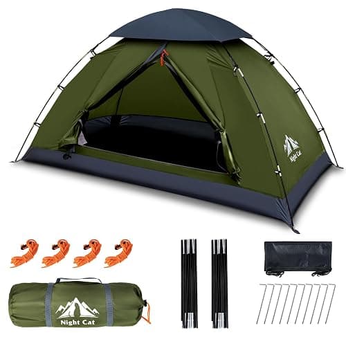 Night Cat Camping Tent for 1 2 Person Man Waterproof Backpacking Tents Easy Setup Lightweight for Hiking Backyard - Image 1