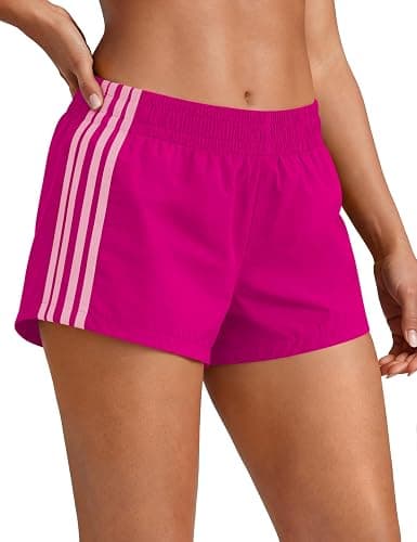 Plameil Shorts for Women Sweat Track Athletic Shorts Summer Low Rise Mini Side Stripes Gym Y2k Cute Girls Athleisure Clothing - Image 1