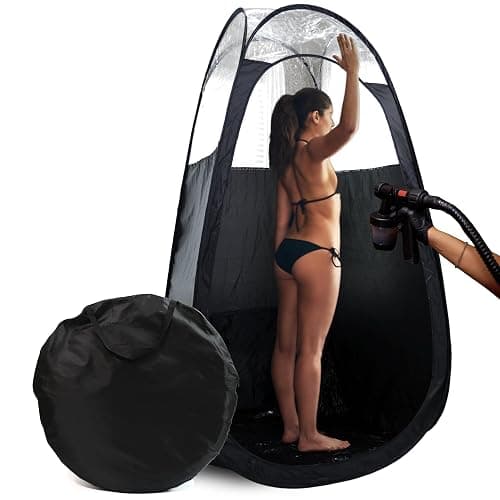 Large Spray Tan Tent – Deluxe Pop Up Tent Portable Tanning Booth with Carry Case – Clear Window for Perfect Spray Tanning – Easy Clean for Home & Salon - Image 1