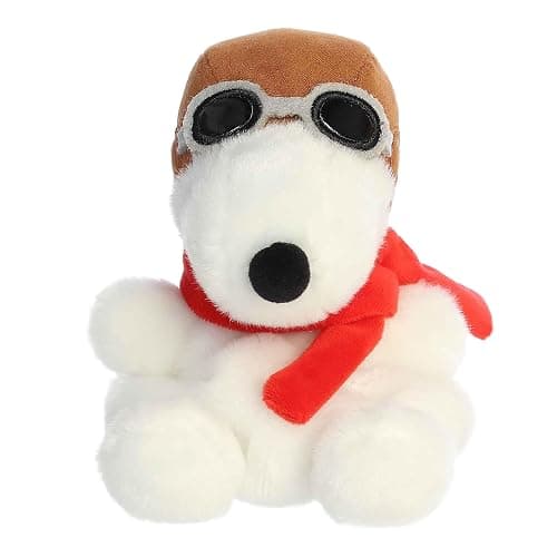 Aurora® Adorable Peanuts® Palm Pals™ Flying Ace Stuffed Animal - Officially Licensed Toys for All Snoopy Fans - Nostalgic Gift for Adults and Birthday Celebrations - White 5.5 Inches - Image 1