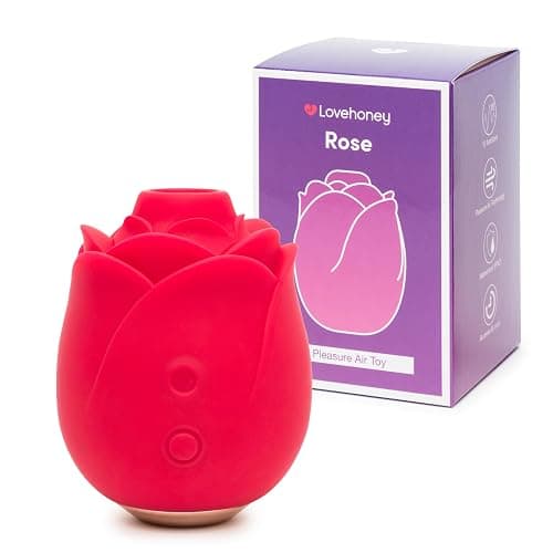 Lovehoney Rose Clitoral Sucking Toy - Clit Stimulator with 6 Suction Speeds - Womens Waterproof Sucker Vibrator - Rechargeable Vibrating Adult Sex Toys Gifts for Women and Couples - Image 1