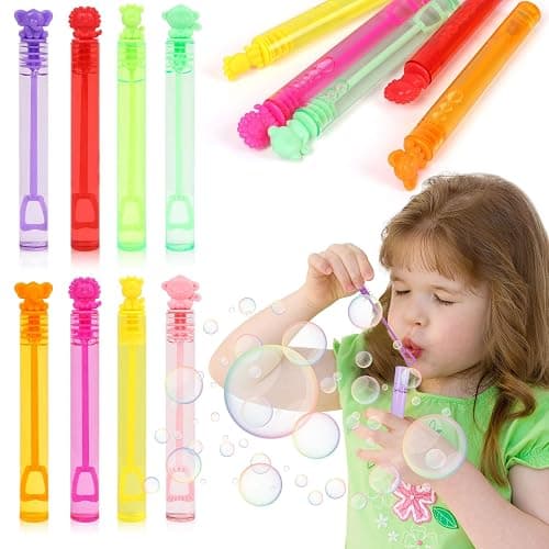 CCINEE 40pcs Mini Safari Aniaml Bubble Wands, Cute Zoo Bubbles Party Favors Bulk Jungle Bubble Sticks Toys for Birthday Safari Party Gifts School Rewards Candy Bag Stuff - Image 1