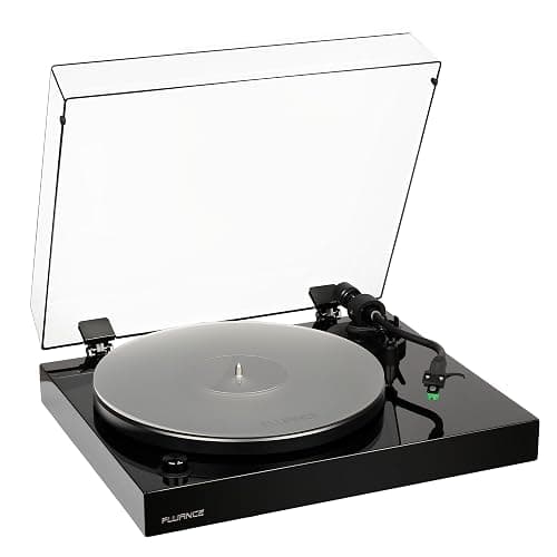 Fluance RT81+ Elite High Fidelity Vinyl Turntable Record Player, Audio Technica VM95E Cartridge, Anti-Resonant Platter, Acrylic Mat, Phono Preamp, Wood Plinth, Adjustable Isolation Feet - Piano Black - Image 1