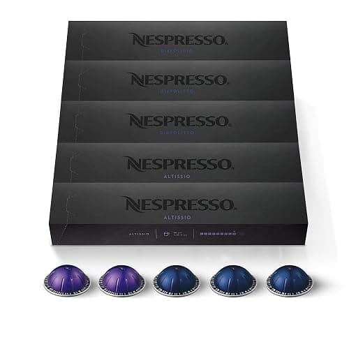 Nespresso Capsules Vertuo, Espresso Variety Pack, Medium and Dark Roast Espresso, 50-Count Espresso Pods, Brews 1.35oz. - Image 1