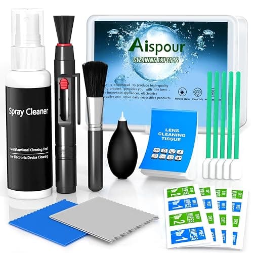 Aispour Camera Lens Cleaning Kit, 10-in-1 Camera Cleaning Kit, Camera Lens Cleaner and Camera Accessories, Includes Lens Cleaning Kit/Lens Cleaner/Lens Cleaning Pen/Soft Brush - Image 1