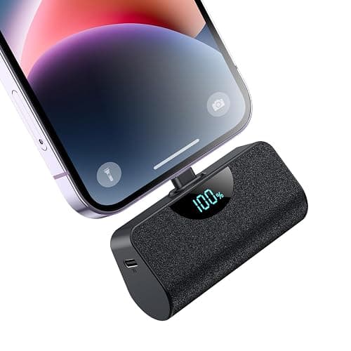 Mini Portable Charger Power Bank for iPhone, 5200mAh External battery Charging Bank, 20W PD Fast Charging Battery Pack Portable Phone Charger for iPhone 14 Pro Max/14/13/12/11/XR/X/8/7/6/SE series - Image 1