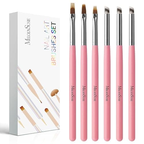 MelodySusie 6Pcs Ombre Nail Brushes,Nail Gradient Painting Pen for Blooming Nails, Gradient Nail, Manicure Nail Art Tools, Professional Accessories for Home and Salon Use - Image 1