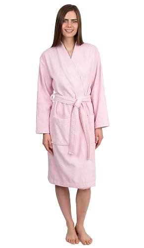 TowelSelections Womens Robe Cotton Kimono Bathrobe for Women Knee Length Terry Cloth Towel Robes for Women XS to 4X - Image 1