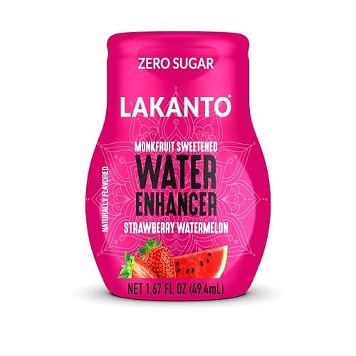 Lakanto Sugar Free Water Enhancer - Sweetened with Monk Fruit Sweetener and Erythritol, On the Go Liquid Hydration, Zero Sugar, Naturally Flavored - Strawberry Watermelon (1.67 fl oz - Pack of 1) - Image 1