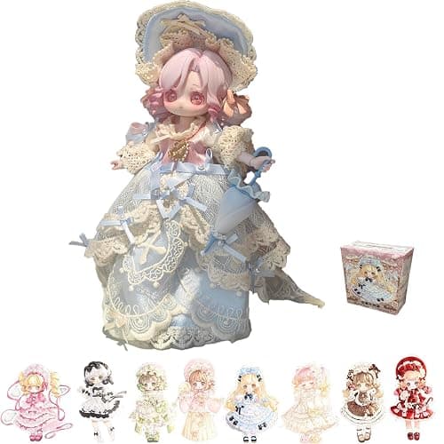 GNATAPIAY 1/12 BJD Doll Blind Box Kawaii Cute Girl BJD Blind Boxfor Girls Surprise Gift Collectable Anime Figure Dress Up for Girls Birthday Party Gift (Lolita-1pack) - Image 1