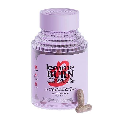 Lemme Burn - Metabolism, Belly Fat Burning + AMPK Activating Supplement for Men & Women w/Clinically Studied Actiponin Gynostemma, Green Tea Extract, Vitamins B6 & B12 - Gluten Free, 60 Count - Image 1