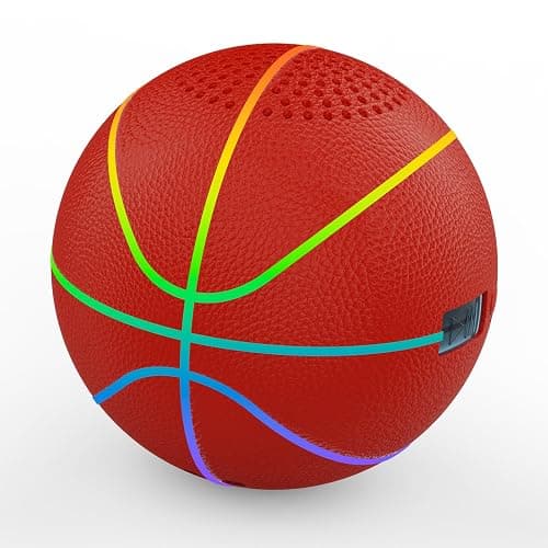 Portable Bluetooth Speaker with LED Lights & Dynamic Bass - Wireless Basketball Speaker for Sports Fans, 8H Playtime, Beat Sync Light Show, IPX4 Splashproof - Ideal Gift for Kids, Teens, Adults - Image 1