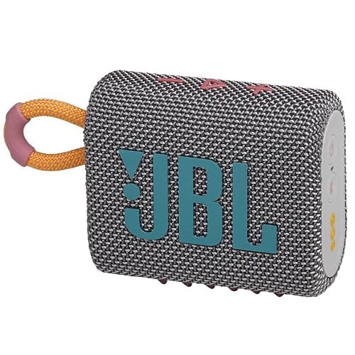 JBL Go 3 - Portable Mini Bluetooth Speaker, big audio and punchy bass, IP67 waterproof and dustproof, 5 hours of playtime, speaker for home, outdoor and travel (Grey) - Image 1