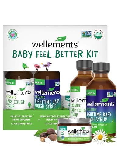 Wellements Organic Baby Feel Better Kit for 4 Months+ | Day & Night Syrups with Chest & Foot Rub | Soothing Comfort* for Babies | USDA Certified Organic, Non-GMO, Gentle Baby Care Set - Image 1