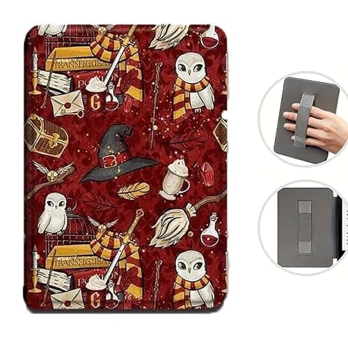 A ANTER Case Compatible with 6.8" Kindle Paperwhite (11th Generation-2021) and Kindle Paperwhite Signature Edition, Premium PU Leather Cover with Auto Sleep Wake (Red Parrot) - Image 1