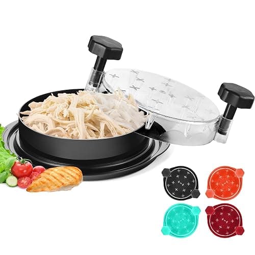 Chicken Shredder Tool Twist: 2025 Pro Food-Grade Visible Meat Shredder with Strong Anti-Slip Base, Ergonomic Handle, Chicken Breast Shredder, Suitable for Pork Beef Chicken - Black - Image 1