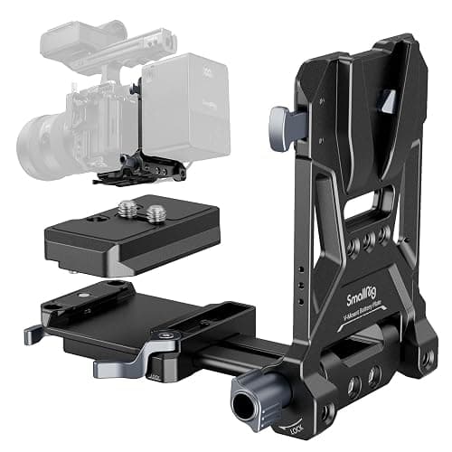 SMALLRIG Foldable V Mount Battery Plate, Tool-Free, All-in One Mounting Solution for Mirrorless/DSLR Cameras, with Modular Plate for Arca, Compact Camera Video Rig, for NEEWER V Mount Battery PS099E - Image 1