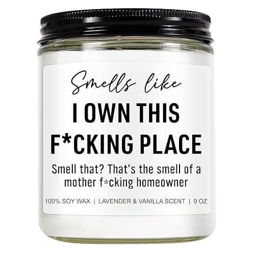 Younift Funny Scented Candle, House Warming Gifts New Home, Housewarming Gifts for Women, Men, Couple, New Homeowner - First Apartment Essentials - Closing Presents for Home Buyers - 9 oz - Image 1