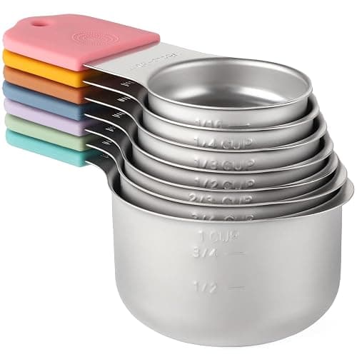 Magnetic Measuring Cups Set of 7 Stainless Steel Heavy Duty Measuring Cups for Dry & Liquid Ingredients (color) - color - Image 1
