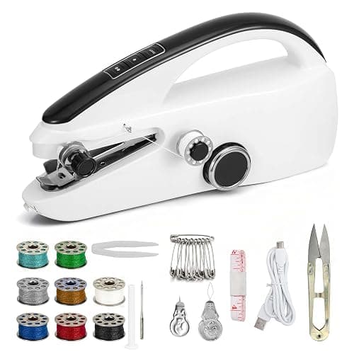 JLIAN MIOR Mini Handheld Sewing Machine for Beginners, Easy to Use, Fast Stitching — Perfect for Clothes, Fabrics, and Quick Home Repairs for Mom Birthday Valentine's Day and Christmas - Image 1