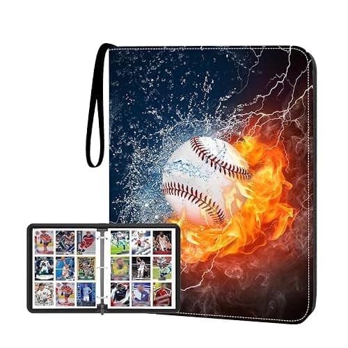 HESPLUS 9-Pocket Baseball Card Binder - Holds 900 Cards with 50 Removable Sleeves | Sports & Trading Card Album for Collectibles - Image 1